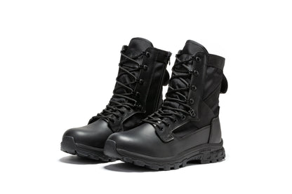 Botas Pro Black Men's 8 inch Side Zipper Military Tactical Boots BP401BK